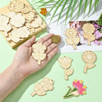 48 Pcs Unfinished Wood Flower Cutouts - Image 4