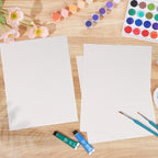 Prudiut 50 Sheets Cotton Watercolor Paper, 8.5 x 11 Inches, 300 GSM, Deckled - Image 3