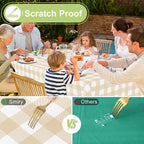 Smiry Rectangle Table Cloth, Waterproof Vinyl Tablecloths - Image 5