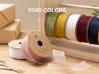 Vitalizart Burgundy Ribbon Organza Sheer Ribbon 1 inch x 30Yd Handmade Fabric - Image 6
