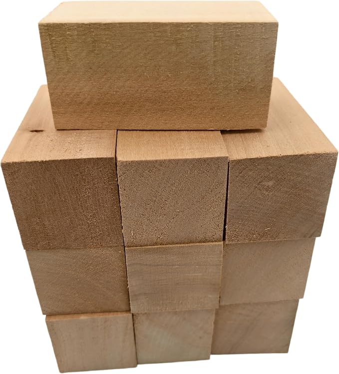 10PCS Basswood Carving Blocks, Whittling Wood Carving Kit, Unfinished Wooden by Unknown