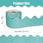70Ft Shine Light Blue Bulletin Board Borders，Scalloped Poster Boards - Image 2