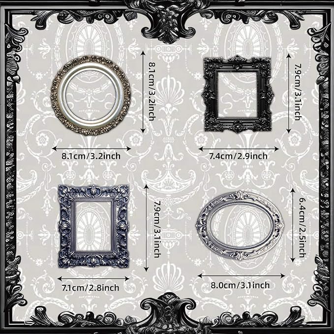 100 Pcs Vintage Frame Stickers for Scrapbooking - Image 6