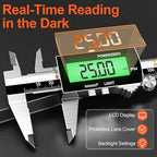Preciva Backlight Digital Caliper, 6inch IP54 Waterproof Rechargeable - Image 3