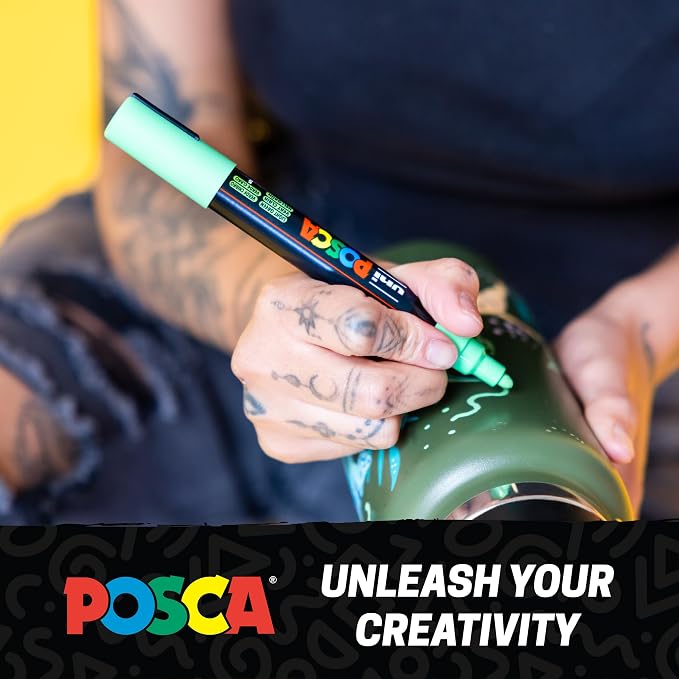 Uni Posca Paint Markers, 5M Medium Acrylic Markers - Image 9