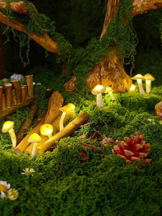 5.3oz Fake Moss for Crafts, Fairy Garden Accessories, Decorative Faux Grass for - Image 9