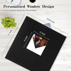 potricher Large Photo Album Self Adhesive 3x5 4x6 5x7 8x10 Pictures Linen Cover - Image 2
