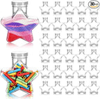 Yinkin 30 Pcs 5.5 oz Star Sand Art Bottles Plastic Clear Sand Bottles by Yinkin