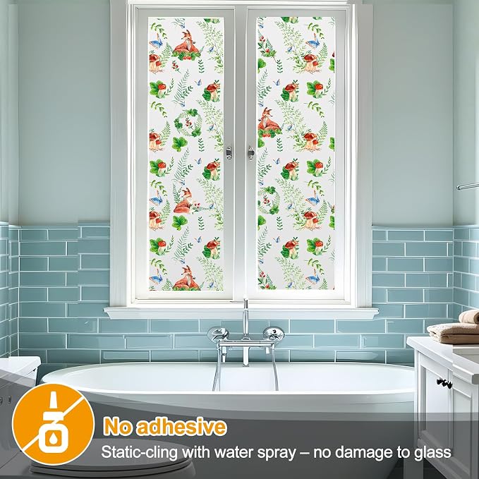 Countewol Privacy Window Films Stain Glass Cling No Glue Anti-UV Window Sticker - Image 7