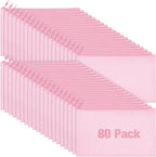 Reginary 80 Pack Canvas Zipper Makeup Bags Bulk Pencil Pouches Blank DIY Craft by Reginary