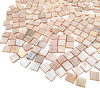 1.1 LB Ice Jade Mosaic Tiles, 0.59“ Square Glass Mosaic Pieces - Image 4