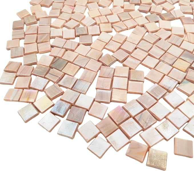1.1 LB Ice Jade Mosaic Tiles, 0.59“ Square Glass Mosaic Pieces - Image 4