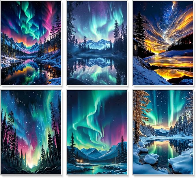 Fountor 6 Pack Paint by Numbers Kit by Fountor