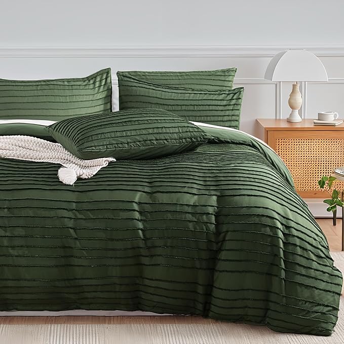 NEXHOME PRO Duvet Cover Queen, 3 Pieces Boho Tufted Duvet Cover Set, Soft and by NEXHOMEPRO