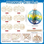 Chunful 72 Pcs DIY Wooden Crafts to Paint Winter Gingerbread Ornaments 3D - Image 3