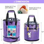 MYBAGZING Expandable Yarn Storage Organizer, Crochet Bag & Yarn Tote - Image 4