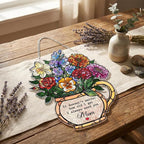 Mom Flower Acrylic Suncatcher Ornament, Wild Flower Remembrance Window Hangings - Image 4