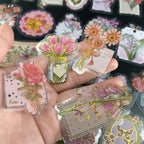 50 PCS Gold Stamp Stickers for Scrapbooking Journaling Junk Journal Scrapbook - Image 3