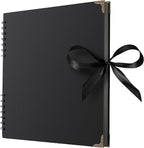 Bstorify Square Large Black Scrapbook Photo Albums 80 Pages Thick Kraft Paper by Bstorify