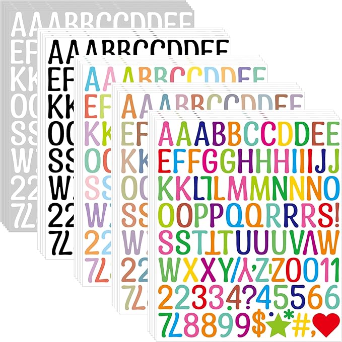 Letter Stickers 1 inch, Self-Adhesive Vinyl Waterproof ABC Letter Stickers by Unknown