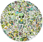 Funny Alien Lifestyle Stickers Pack 50Pcs Cool Vinyl Decals by rabowa