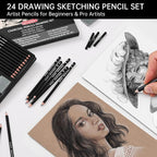GETHPEN Drawing Sketching Pencil Set, Graphite 12B-4H Charcoal Pencils - Image 6
