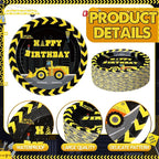 Funnymoom 60 Pcs Construction Birthday Party Decor 7 Inch Construction Cake - Image 3