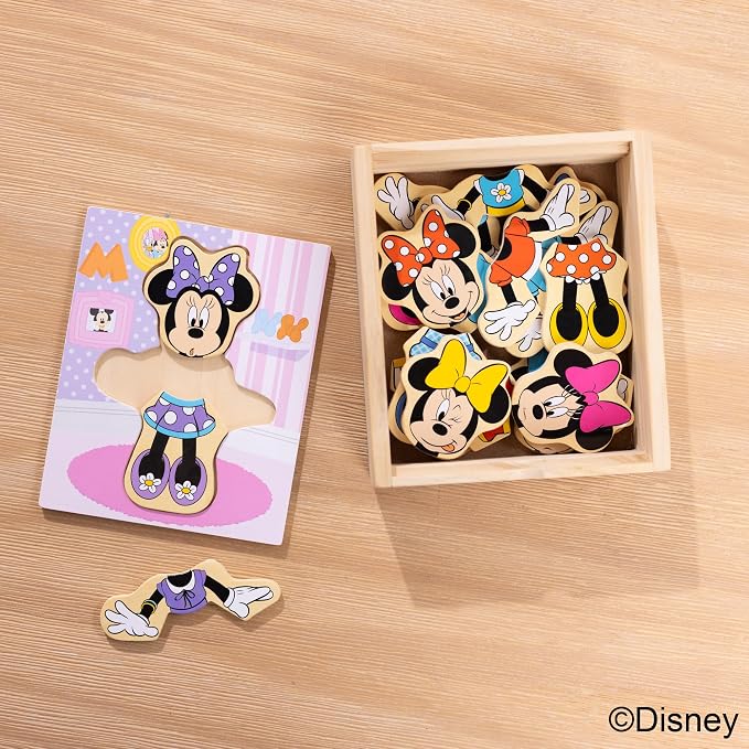 Melissa & Doug Disney Minnie Mouse Dress-Up Puzzle, 18 Pieces Mix and Match - Image 8