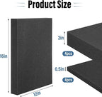 8pcs High Density Packing Foam Sheets, 2 Size Black Polyurethane Foam Padding - Image 2