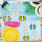RattanView 24 Pcs Flip Flop Slipper Craft Color Your Own Keychains DIY Craft - Image 6