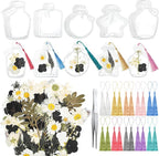 TaoBary 91 Pcs DIY Handmade Transparent Dried Flower Bookmark Set Include by TaoBary