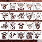 Junkin 20 Pcs Stencil for Painting Stencil Reusable DIY Drawing Template by Junkin