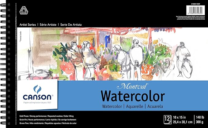 Canson Artist Series Montval Watercolor Paper, Wirebound Pad, 10x15 inches by Unknown