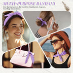 Suhine 100% Cotton Solid Bandanas Blank Bandanas Multifunctional Headband Scarf - Image 4