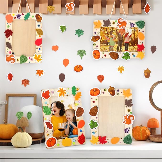 Fovths 24 Packs Fall Picture Frame Painting Craft Kit - Image 7