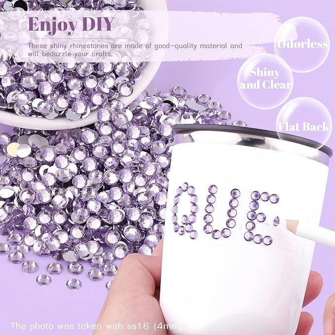 8000PCS 3mm Resin Rhinestones in Bulk, Bedazzling Flatback Crystals Rhinestones - Image 4