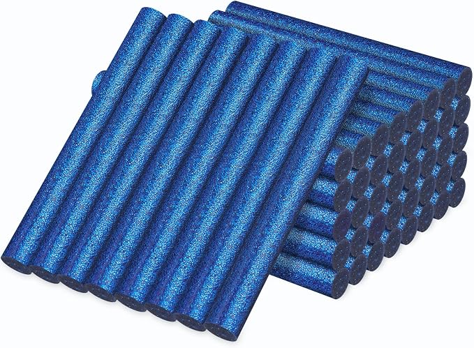 Manarty Glitter Sapphire Blue Hot Melt Glue Stick, Adhesive EVA Glue Sticks by Manarty