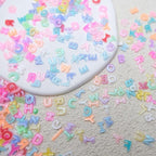 Letter Nail Art Charms Random Candy Color Letter Resin Nail Rhinestones Kawaii - Image 5