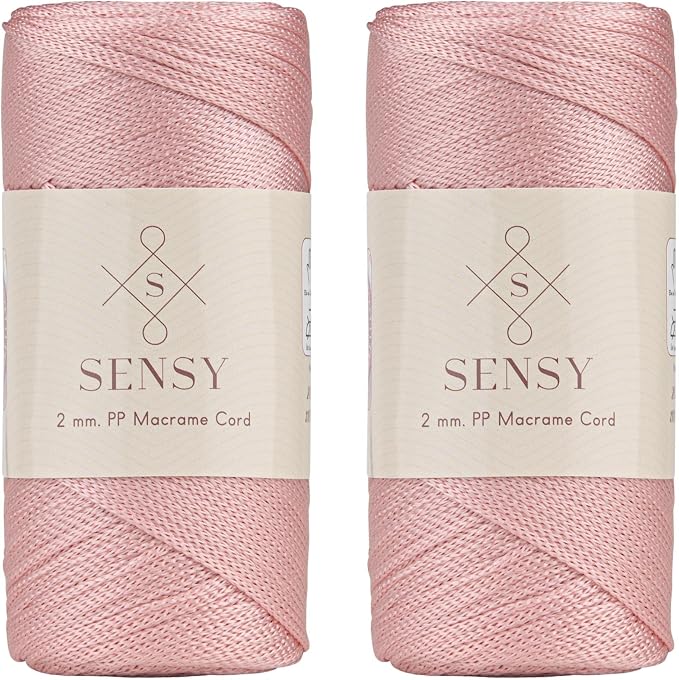 Sensy Premium 2 Pack of 2mm 251 Yards Polyester Rope 100% Polypropylene Cord by SSENSY