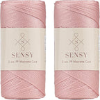 Sensy Premium 2 Pack of 2mm 251 Yards Polyester Rope 100% Polypropylene Cord by SSENSY