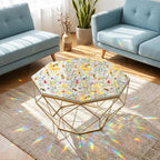 Yellow Floral Window Film, Static Cling Decorative Window Sticker, Non-Adhesive - Image 7