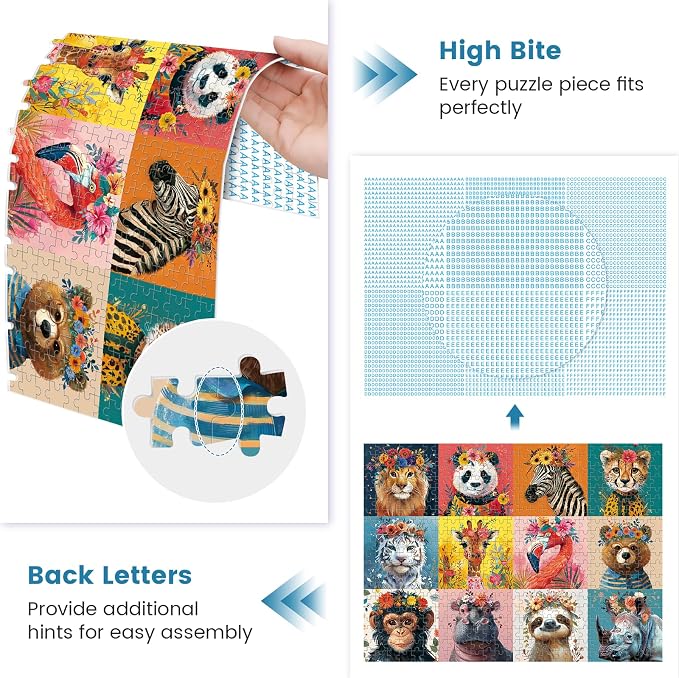500 Piece Puzzles for Adults, Beautiful Wild Animals Jigsaw Puzzle for Adults - Image 5