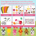 WATINC 6Pcs Hand Puppet Making Kit, Art Craft Felt Sock Puppet Toys, Creative - Image 3