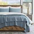 EVERGRACE x Kinsey Walsh Cross Stitch Pre-Washed Cotton Quilt Bedding Set King by EVERGRACEHOME