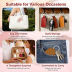 30 Pcs Leather Key Fob Kit, 6 Colors Leather Keychain Blanks, Rectangular PU - Image 6