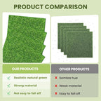 4 Packs 6x6 Inch Cuttable Artificial Grass Squares, Realistic Fake Grass Mats - Image 5