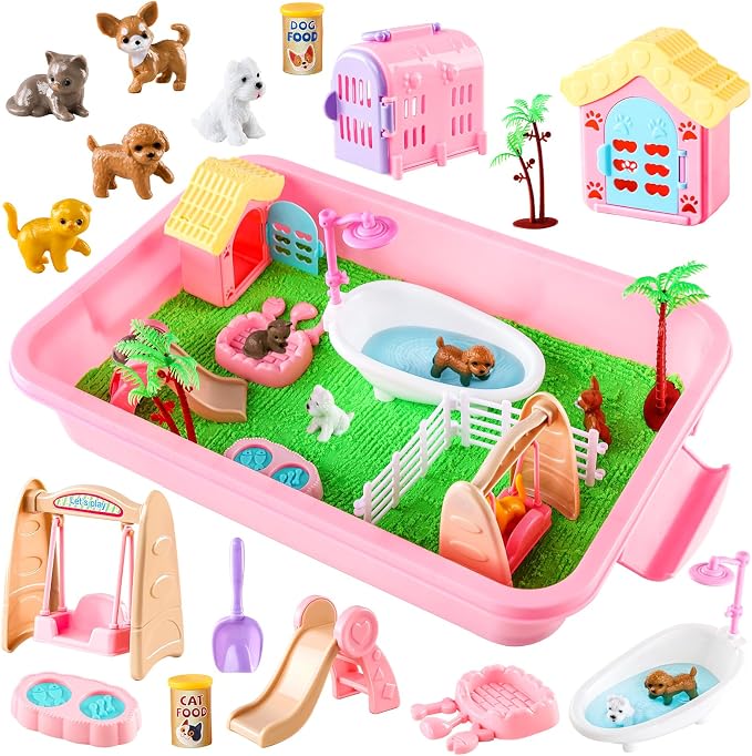 Aprilwolf 21 PCS Pet Sensory Bin, Dog & Cat Sandbox by FUNTOYSEXCITINGMOMENTS