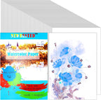 100Sheets Newbested White Watercolor Paper Cold Press Cut Bulk Pack by Newbested