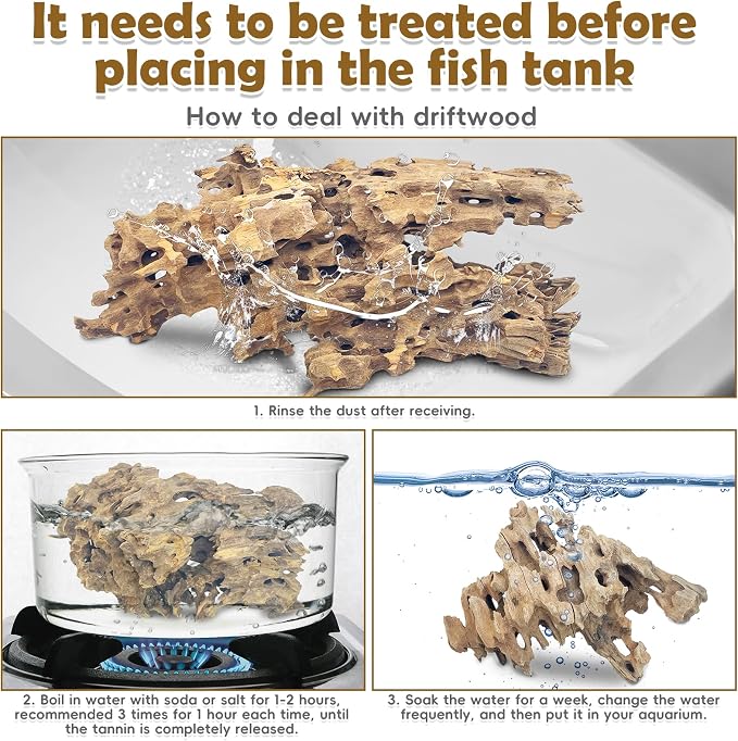 PINVNBY Natural Driftwood for Aquarium Large Reptile Terrarium Decor - Image 8