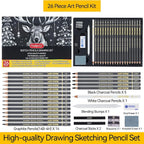 KALOUR 26-Piece Professional Sketch Pencil Set, 4H to 14B Graphite Pencils | - Image 2
